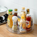 Small Double-Layer Rotating Storage Rack Kitchen Shelf Organizer Spice Bottle Storage Rack Miscellaneous Food Storage