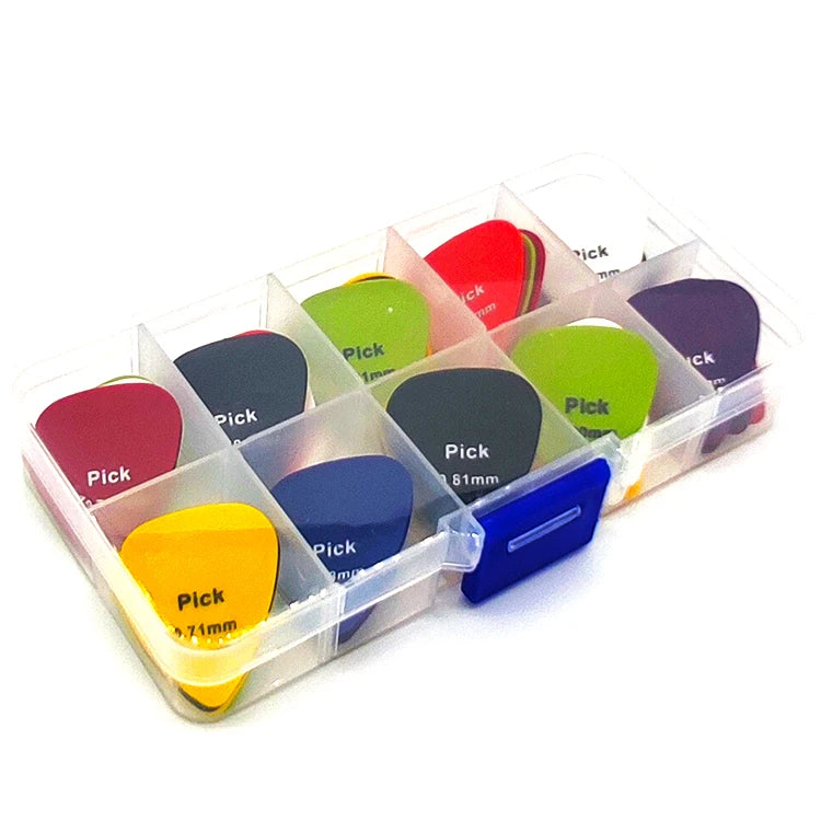 Custom 100Pcs/box Electric Acoustic Music Picks Plectrum Alice Guitar Picks with 0.58/0.71/0.81/0.96/1.20/1.50mm Thickness