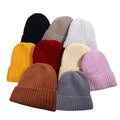 Wholesale Knit Cuffed Beanie Hat Stretch Ribbed Acrylic Winter Ski Cap Custom Logo Core Yarn Beanie Hat With Fleece Lining
