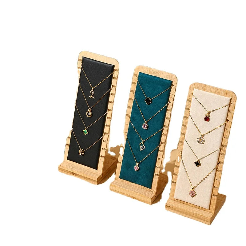 Portable Retail Custom Modern Woman Table 1 Piece Detachable Wooden Jewelry Display Stand for Store Show