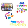 JinYing Jewel Case Submarine Hard Plastic Crystal Diamond Multicolored Diving Gem Stone Pool Toys with Treasure Box