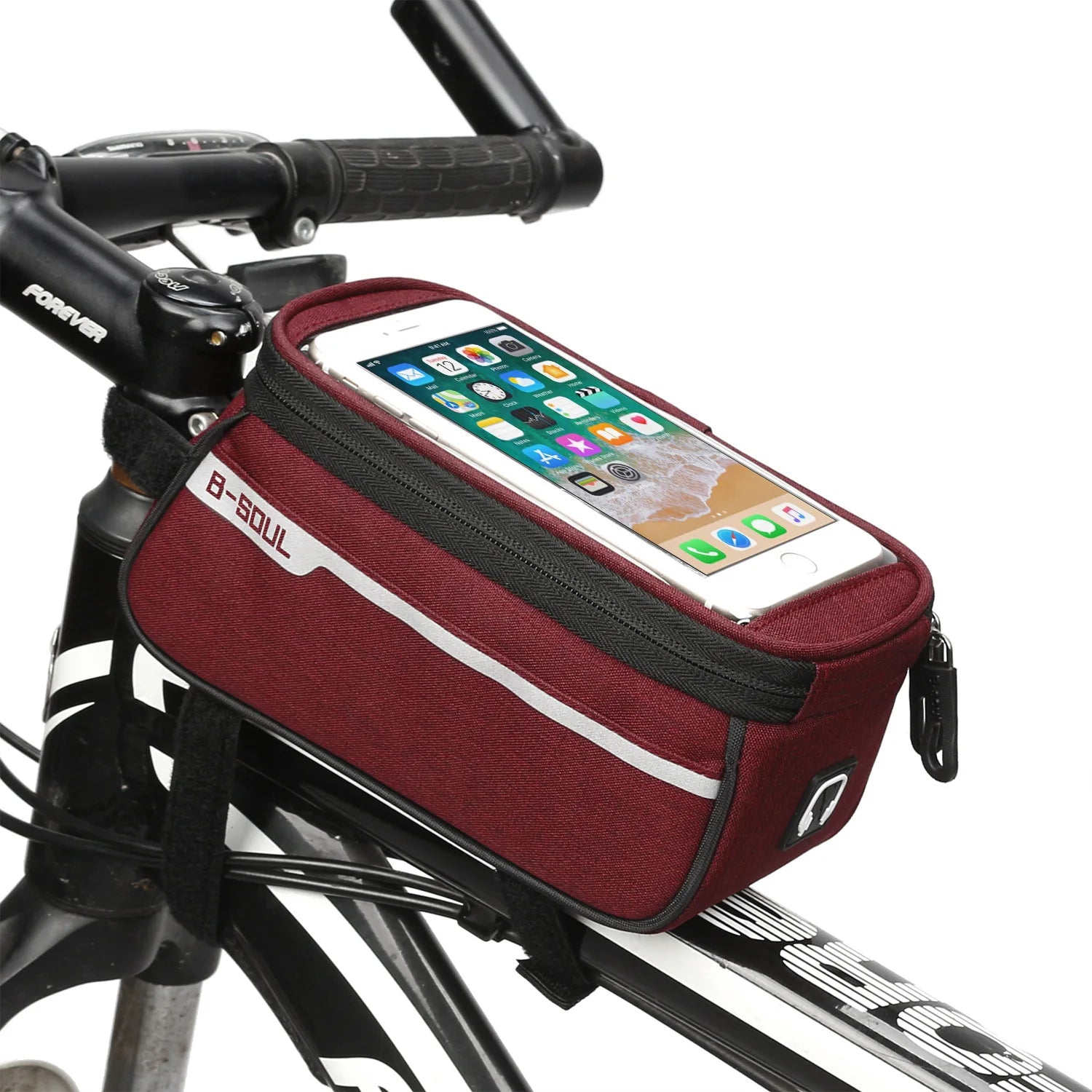 Waterproof Bicycle Bag for Phones under 6.5 Inches Bike Phone Front Frame Mounting Bag