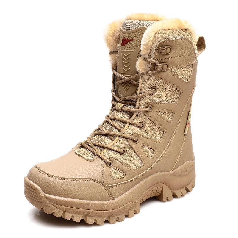 Customized High-top Durable Training Footwear Hunting Hiking Desert Botas Manufacture Anti-slip Hiking Boots for Men Waterproof