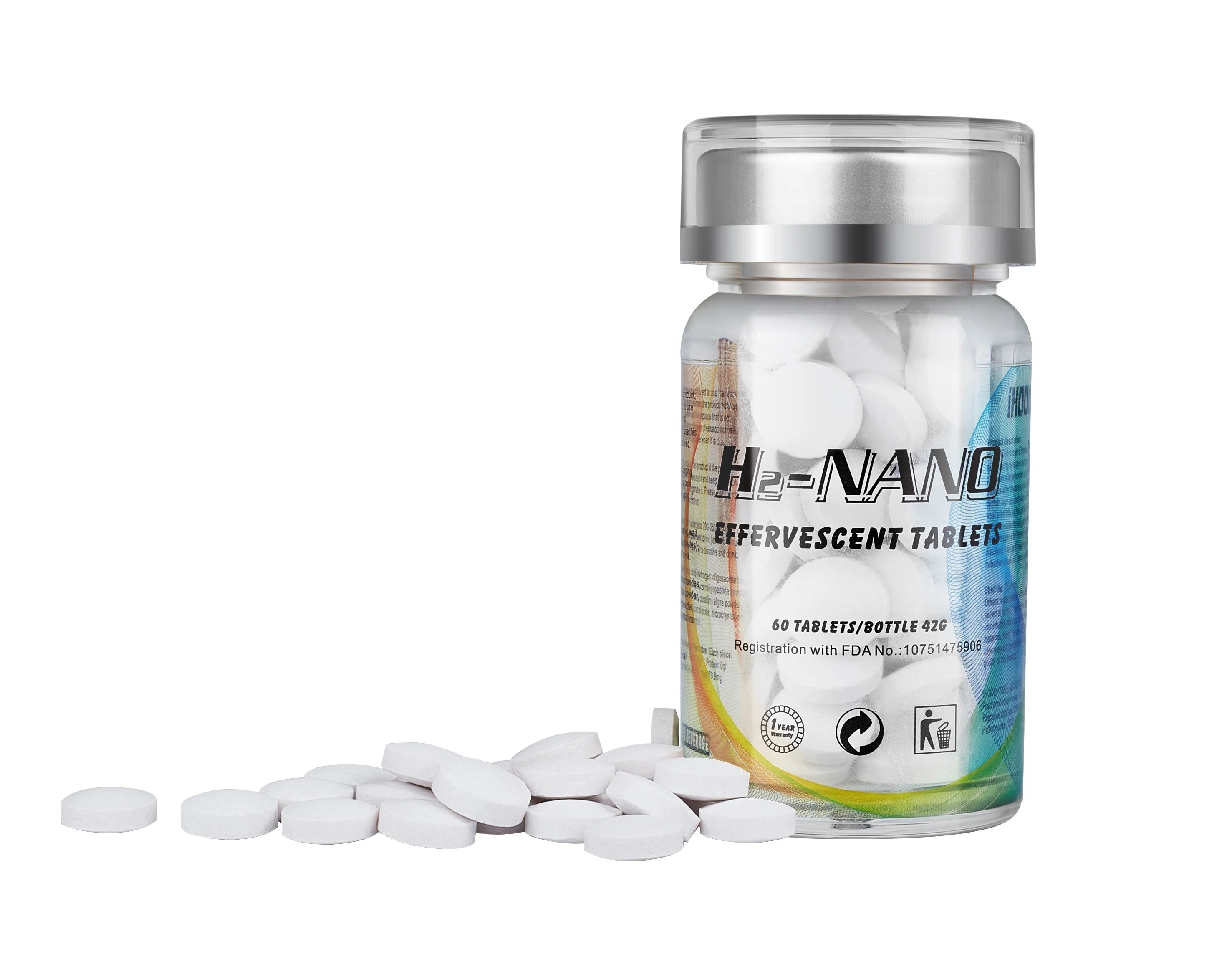 10ppm H2 Nano Hydrogen Drinking Effervescent Tablets Antioxidant Improve Immunity Anti-aging Beauty Refresh Providing Energy