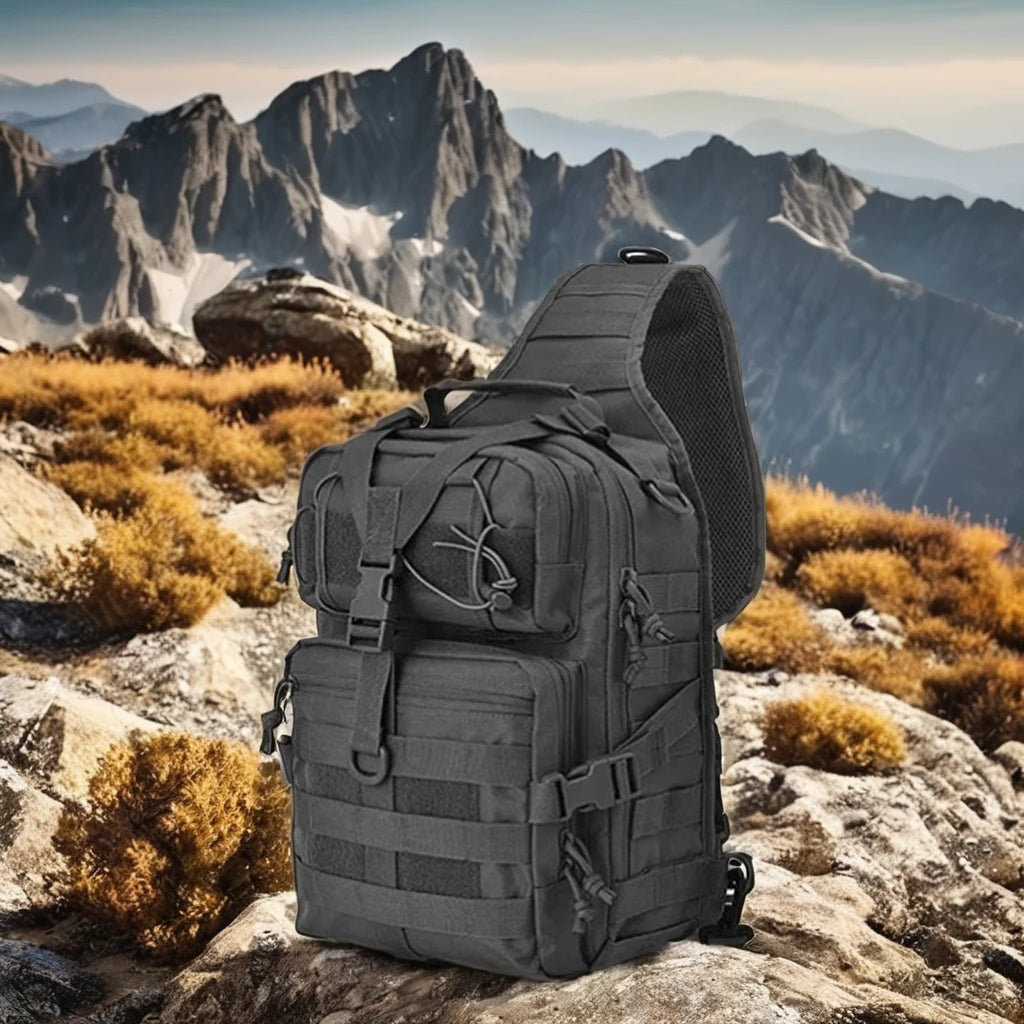 AYPPRO 20L Camouflage Tactical Range Sling Backpack Everyday Hunting EDC Molle Breathable Oxford Unisex Large Capacity Day