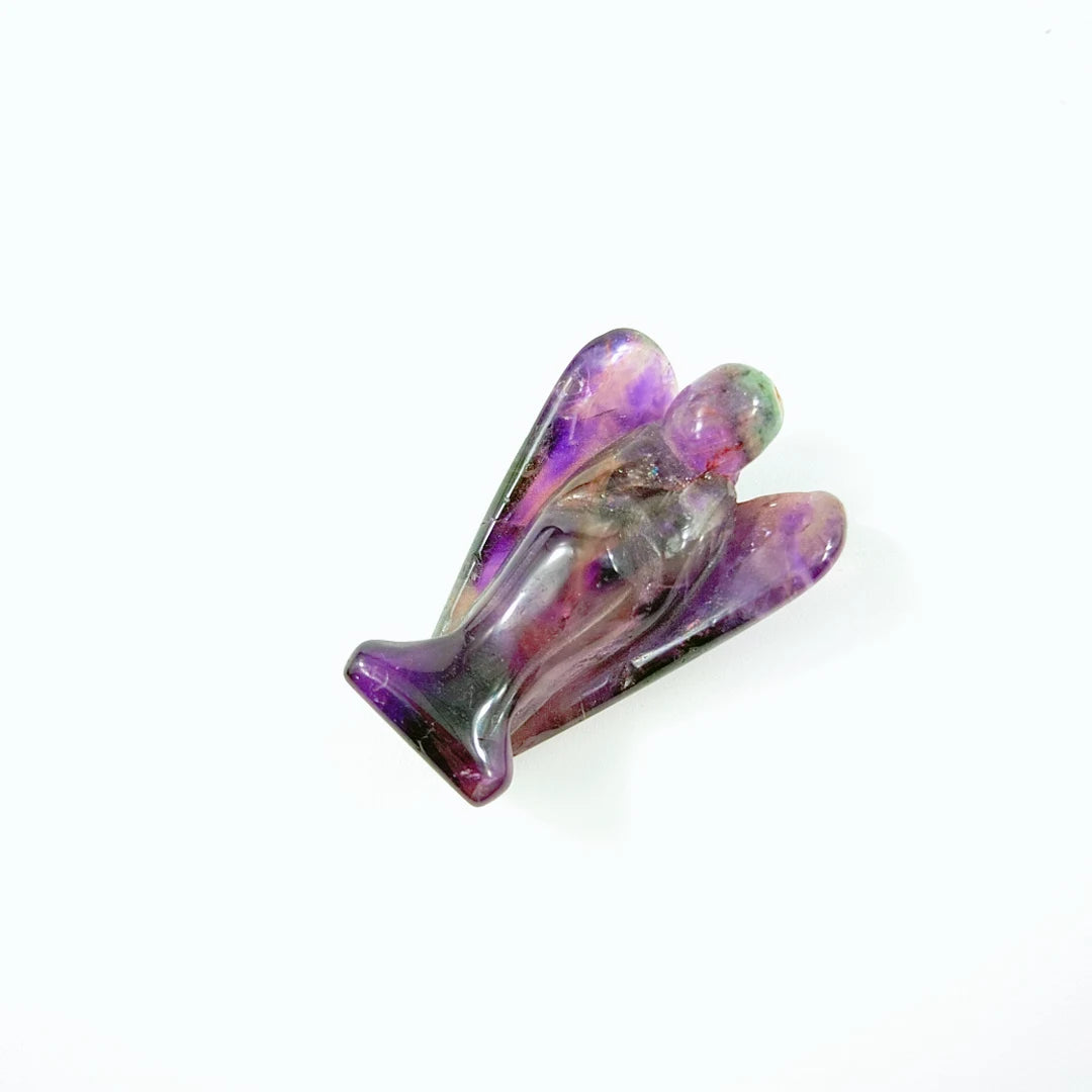 Huiying Chinese Life Size Home Indoor Amethyst Pocket Big Amethyst Angel Statue 2 Inch Crafts