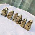 Wholesale Natural Gemstone Healing Crystal Wand  Pyrite Point for Decoration