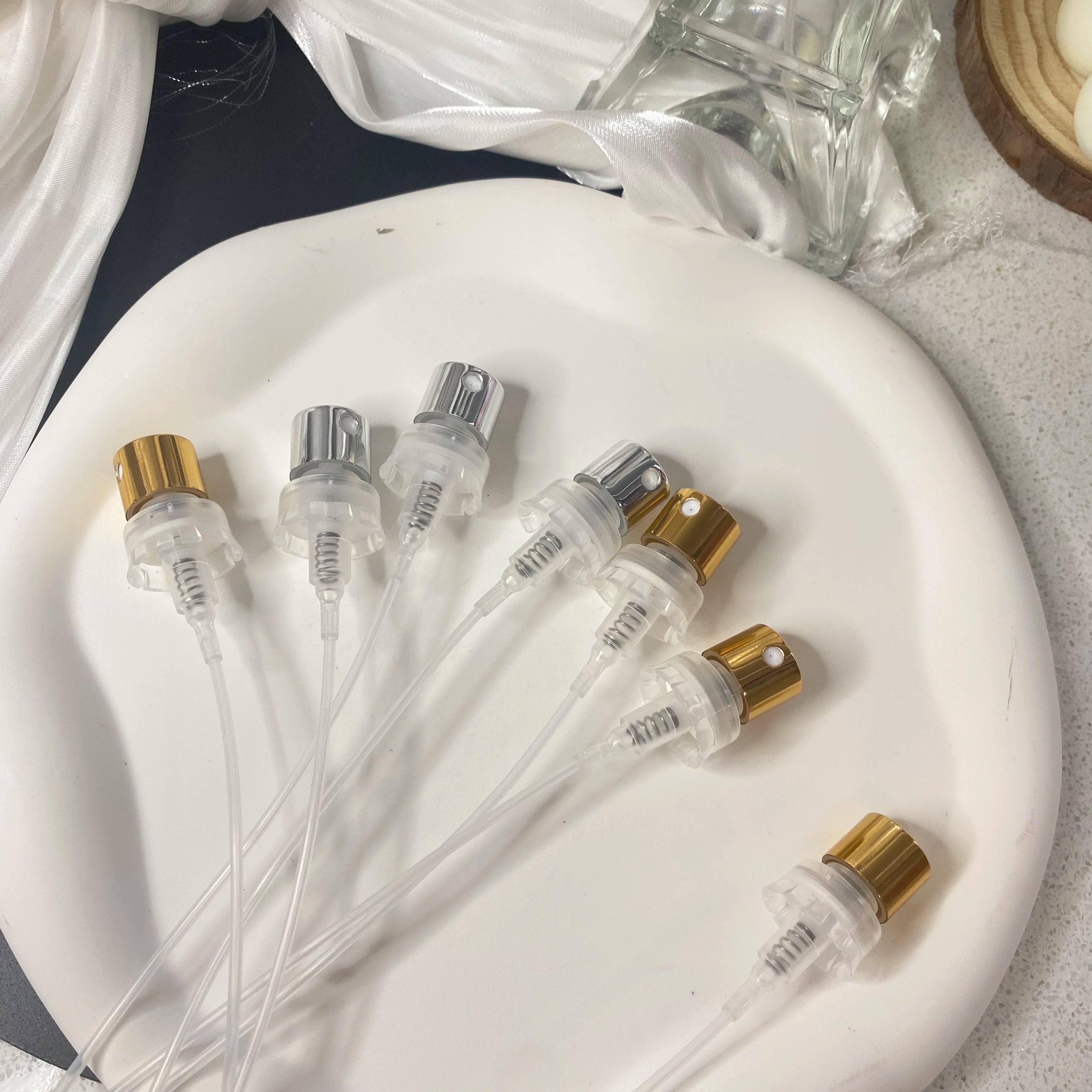 Basic Customization China Direct Factory 15mm 18mm 20mm Perfume Pump Sprayer Crimpless