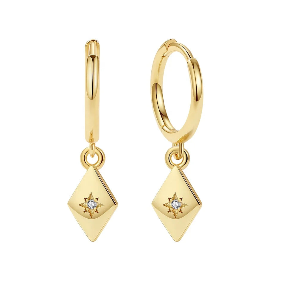 Nagosa New Arrival 925 Sterling Silver Custom Jewelry 18k Gold Vermeil Pave Cz Women Hoop Earring