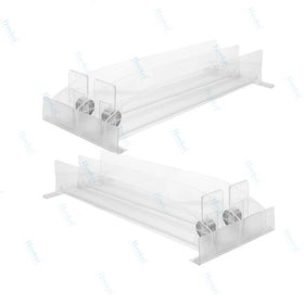 Retail Display Acrylic Divider Spring Loaded Adjustable Cigarettes Tobacco Pack Product Cabinet Tray Lane Shelf Pusher System