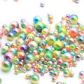 Mix Sizes Artificial Round Pearl Beads for Crafts DIY Sewing Jewelry Accessories Slime Mermaid Color Beads
