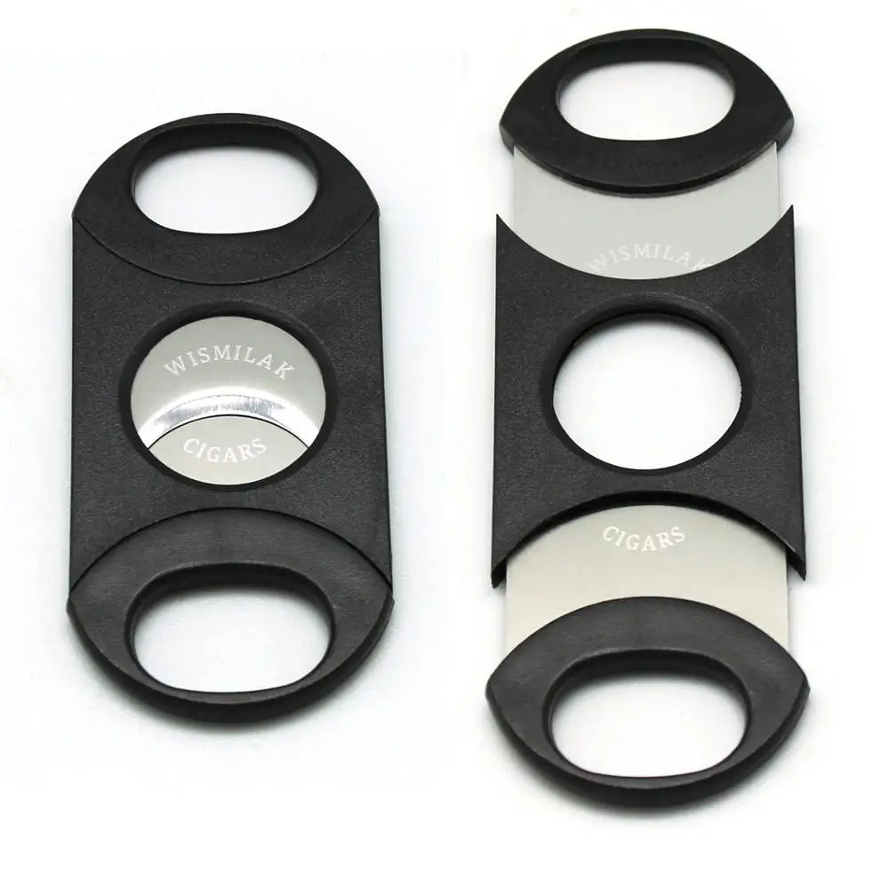 Custom Logo Double Bade Plastic Cigar Cutter 65 Ring Gauge Cutter