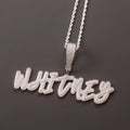 Name Necklace Double-layer Cursive Font Hip-hop Necklace New DIY Zircon English Letter Splicing Necklace