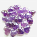 Wholesale High Quality Natural Purple Quartz Heart Stones  Amethyst  Heart Shaped for  Decoration