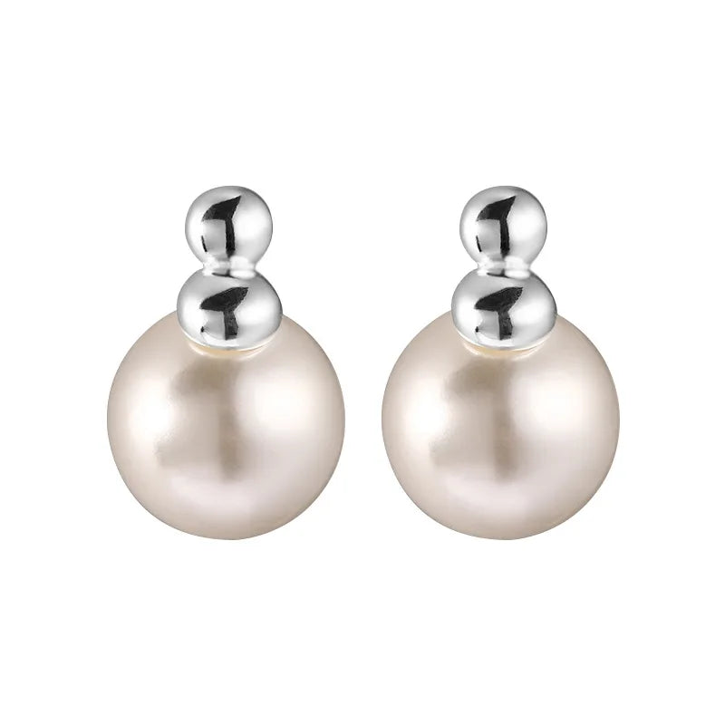 Pearl Earrings New Temperament Earrings 925 Sterling Silver Fashion Popular Light Luxury Earrings for Daily