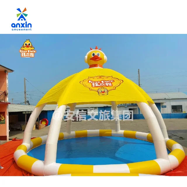 Outdoor Children's and Adult Large Inflatable Swimming Pool with Tent