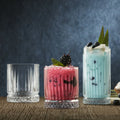 Wholesale Small Modern Classic Design Lead-Free Clear Ribbed Whiskey Glass 180ml for Party & Bar Use