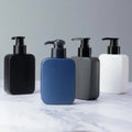 Custom Logo Square 180ml HDPE Plastic Matte Black Shampoo Bottle with Pump for Men Face Wash Cosmetic Lotion Shower Packaging