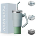 Haers New Arrived Customized Logo 32oz/40oz Double Wall Stainless Steel Vaccum Mug Adjustable Handle Hot Cold Beverages Travel