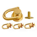 Gold D Ring Stud Screw Ball Post Head Buttons with D Ring and Stud Screw for DIY Leather Accessories