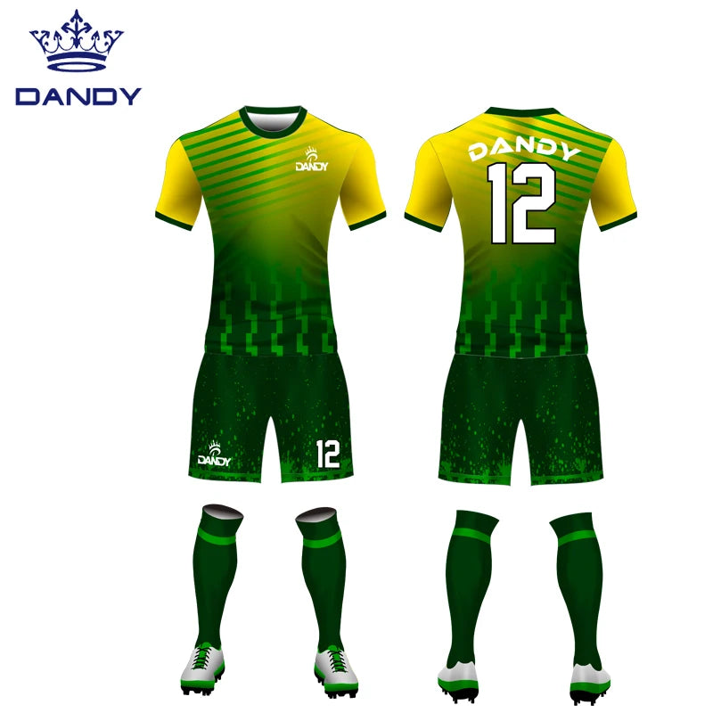 Custom logo Sublimated Football Kits Custom Breathable Team Soccer Jersey