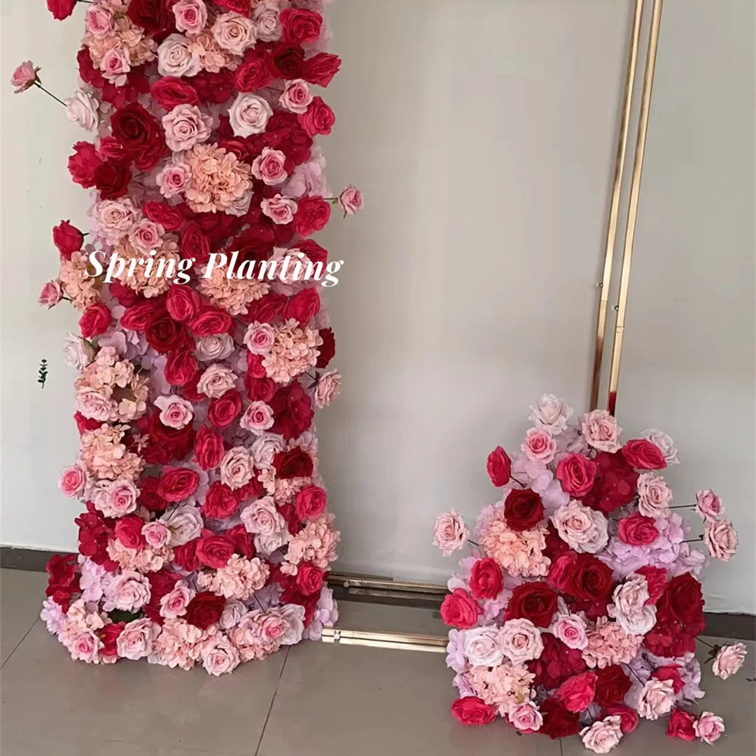 Artificial Flowers for Wedding Decoration Backdrops Table Runner Row Wedding Artificial Flowers