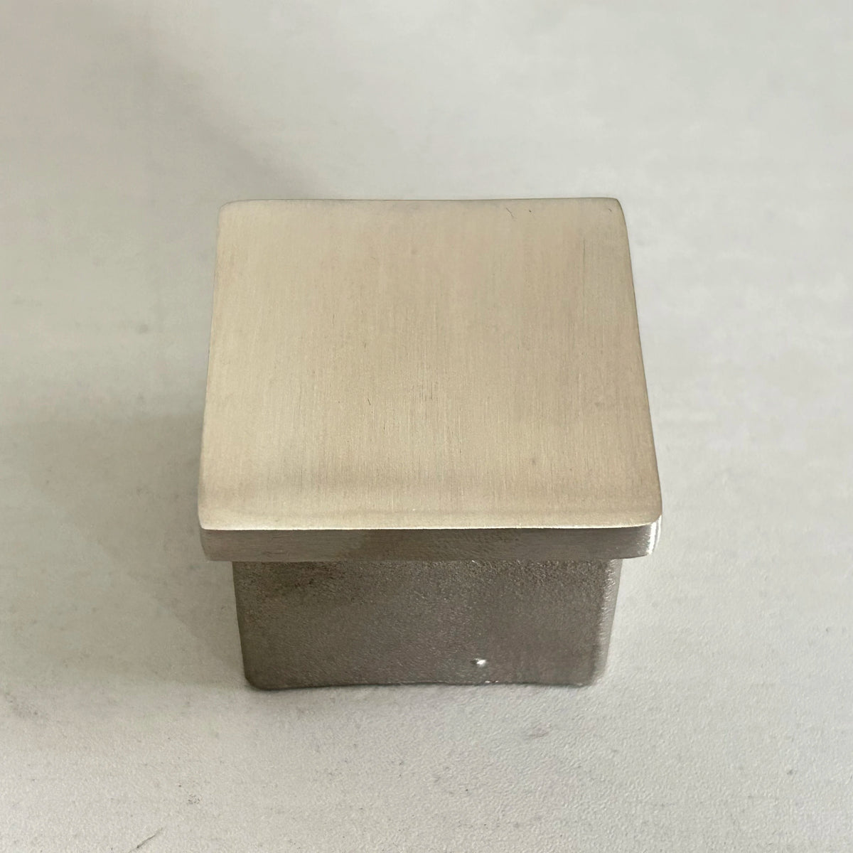 DECOR Stainless Steel 316 Square Head Railing Handrail Fittings Welded Tube End Cap Casting Polished Shandong
