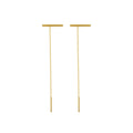 Moge Jewelry Boucles D'oreilles Femme 18k Gold Plated Stainless Steel Tassel Earrings Long Chain Ear Line for Women