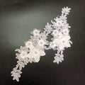 Beautiful Wedding Dress White 3d Lace Applique DIY Patch Embroidery LT2273A