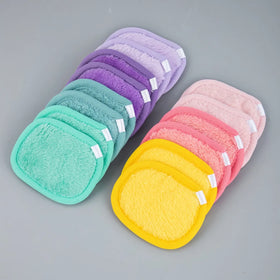 Customization Square Reusable Flannel Microfiber Makeup Remover Pads Facial Exfoliating Cleaning Cloth for Washing Face