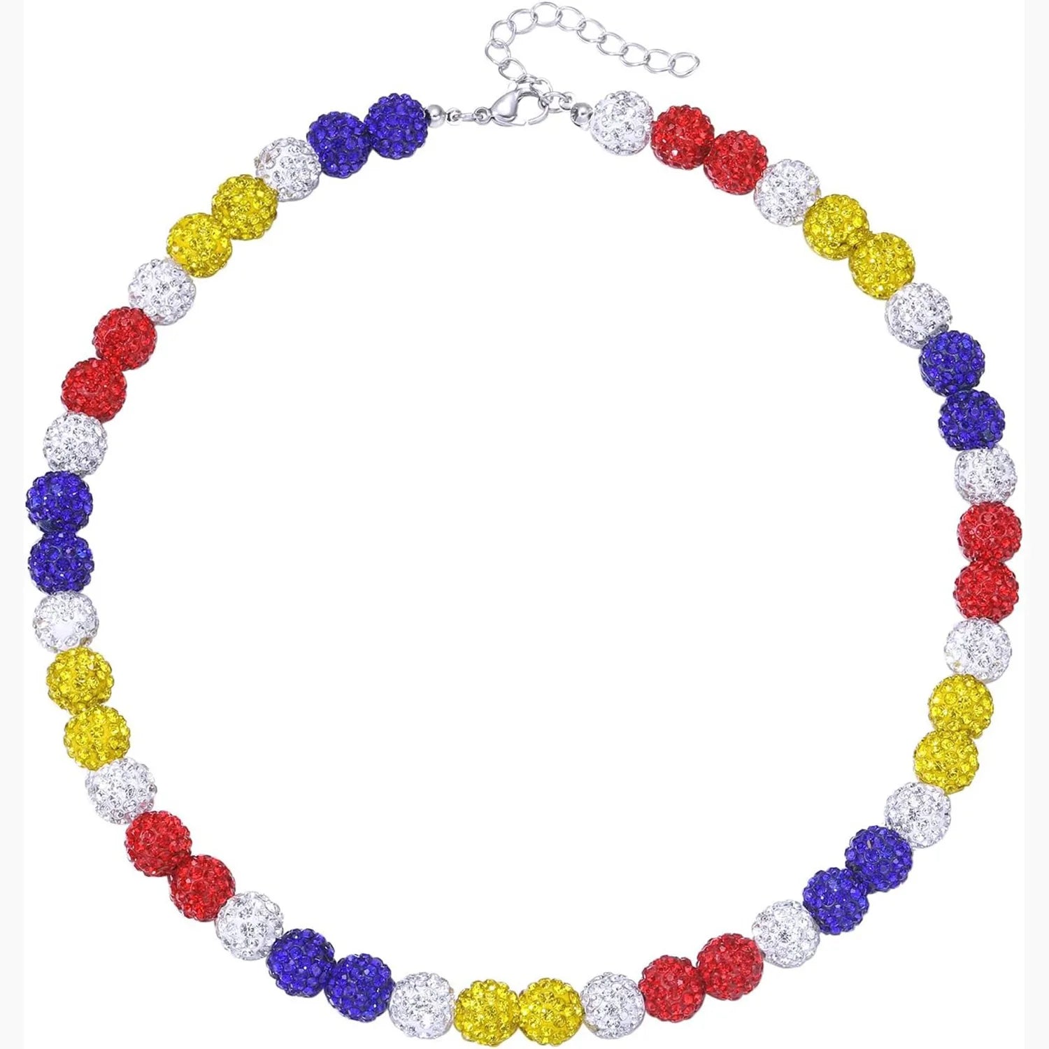 New Factory Sell Unisex Adjustable Baseball Team Gifts Baseball Necklace for Athlete Players Rhinestone Beaded Baseball Necklace