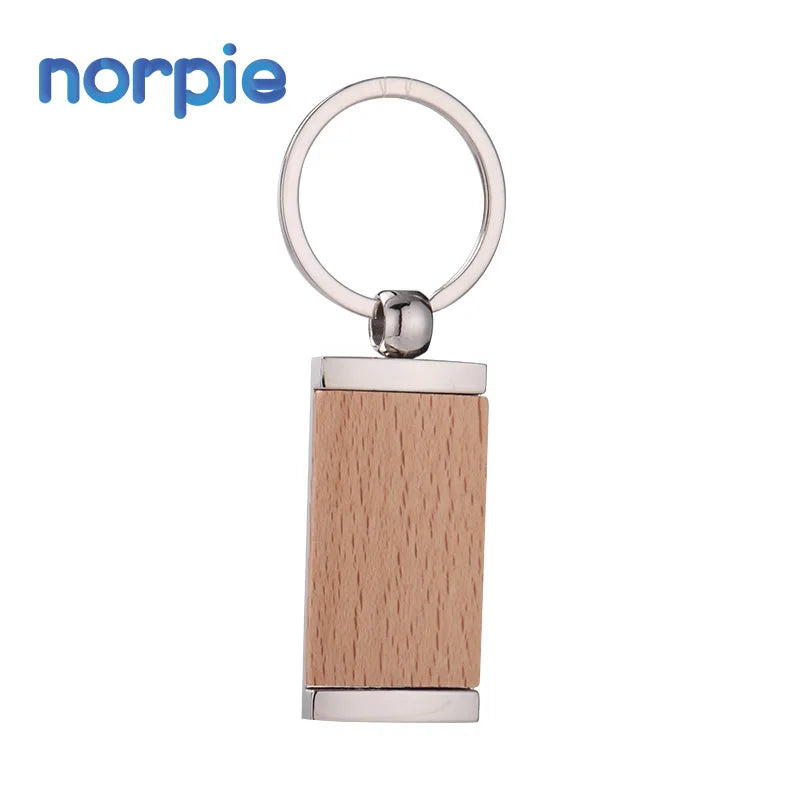 Wooden Tags Custom Logo  Wood Key Chain Laser Engraving Wooden Keychains