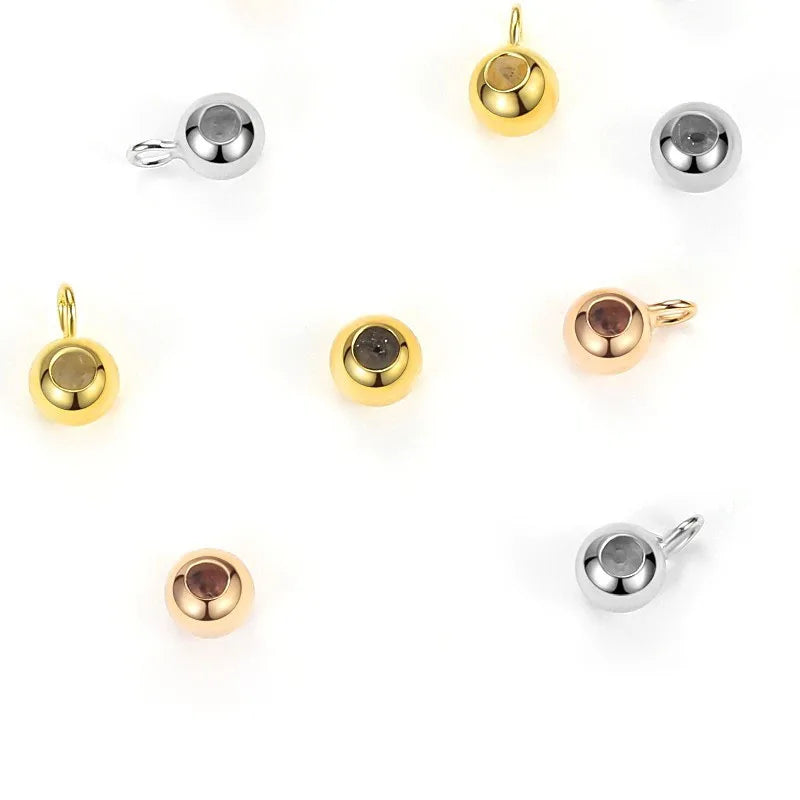 Wholesale 925 Sterling Silver Adjustable Beads 18K Gold Plated Jewelry Findings for Accessories Making MegaBDM
