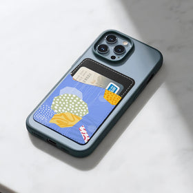 Sublimation Blank DIY PU Leather Card Holder Adhesive Style for Phone with White Canvas Cover to Print