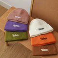 Wholesale Unisex Custom 3D Embroidery Logo Beanies Solid Color Warm Knitted Winter Hats Embroidery Beanie Hat