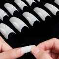 Hot Selling European American Almond Nail Patches 500 French ABS Nail Plates Box Fully Semi Transparent Natural Fingers