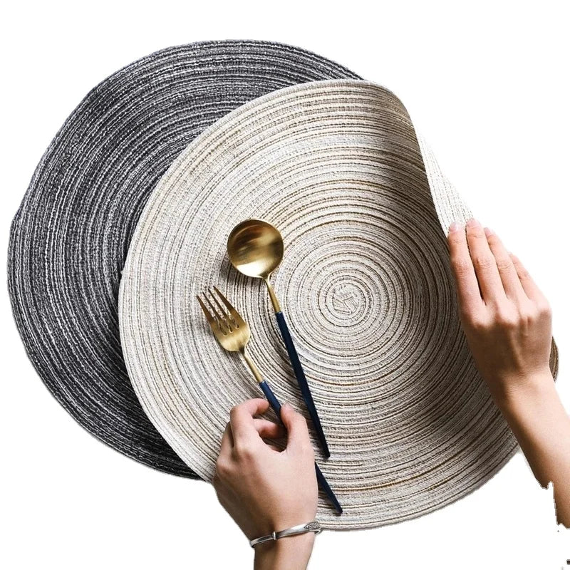 11cm  4.29 in Nordic Thread Home Manual Anti Hot Dish Mat coaster Dish Pad Western Round Cotton Dining Table Mat