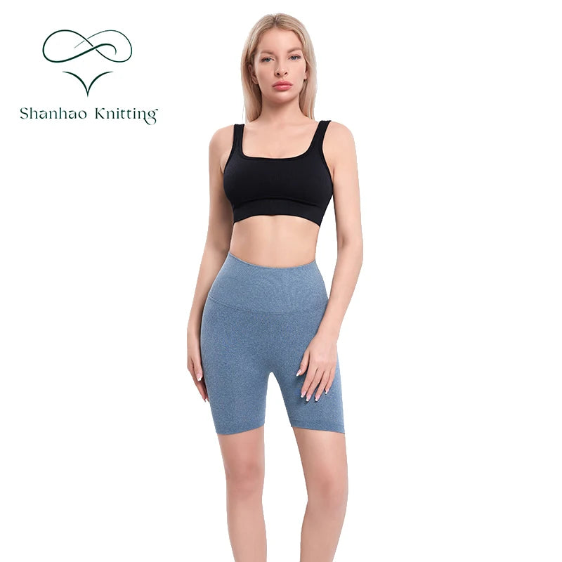 Women's Custom Logo Printed Yoga Leggings High Waist Workout Running Scrunch Pants with Elastic Waist Closure Butt Lift Feature