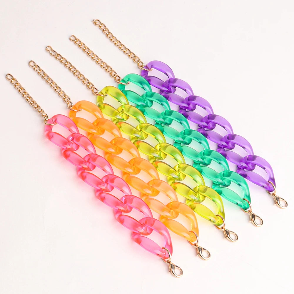 FS FS-BT9221 New Juice Clap Colorful Casual/Sporty Jewelry Bangles Fashion Jewelry Sweet Girl Charm Bracelet Gift Resin Dating