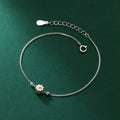New Bijoux Fashion Summer Jewelry 925 Sterling Silver Minimalist Link Chain Daisy Charm Bracelets Jewelry