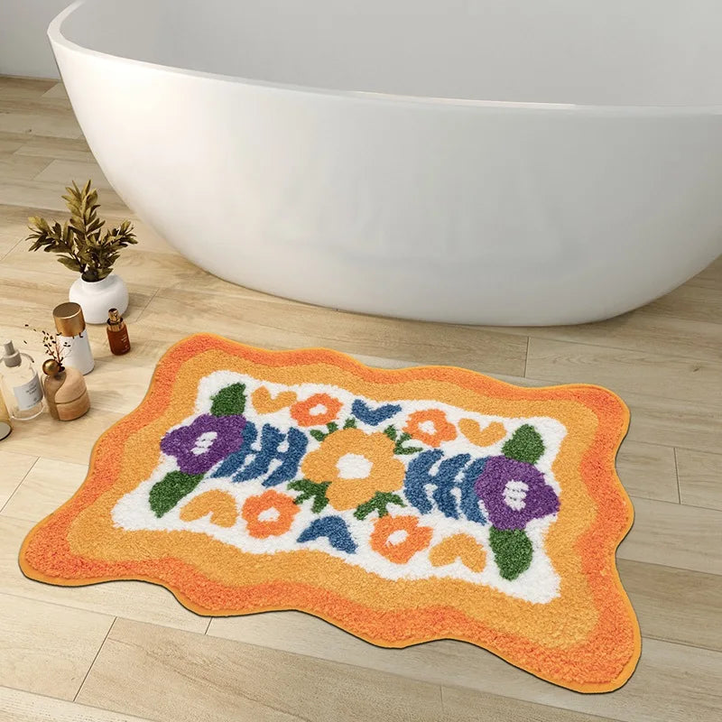 Custom Colorful Bathroom Rugs Tuft Carpet Door Mat Mat for Bathroom