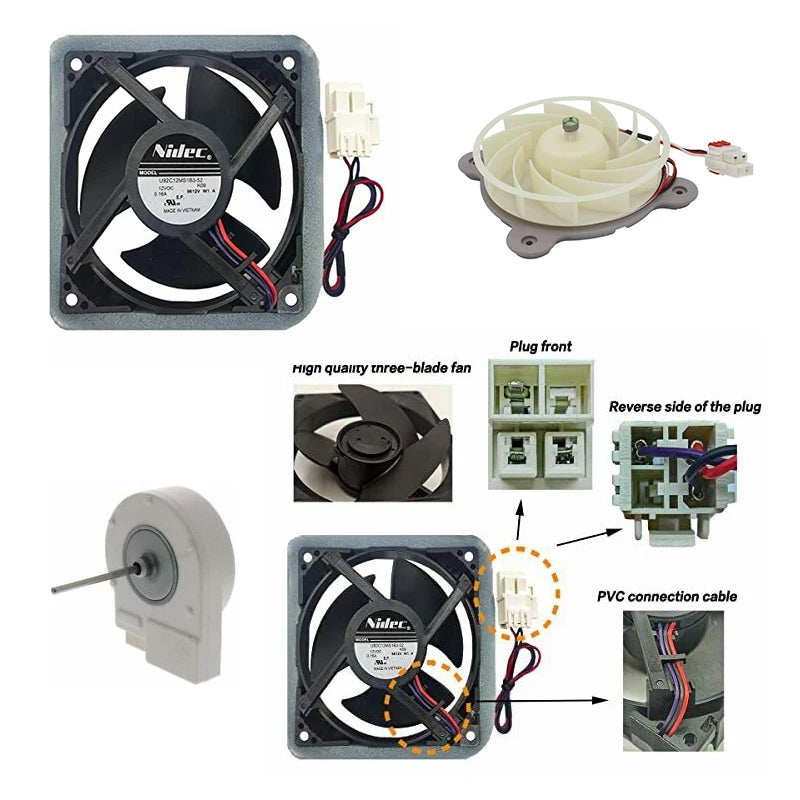 12V 160Ma U92C12MS1B352 Hitachi Universal Refrigerator Evaporator Motor Nidec Cooling Fans Da8106013a for Samsung Refrigerator