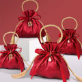 Factory Wholesale Recyclable Satin Drawstring Pouch Bags Silky Satin Bag Pouches