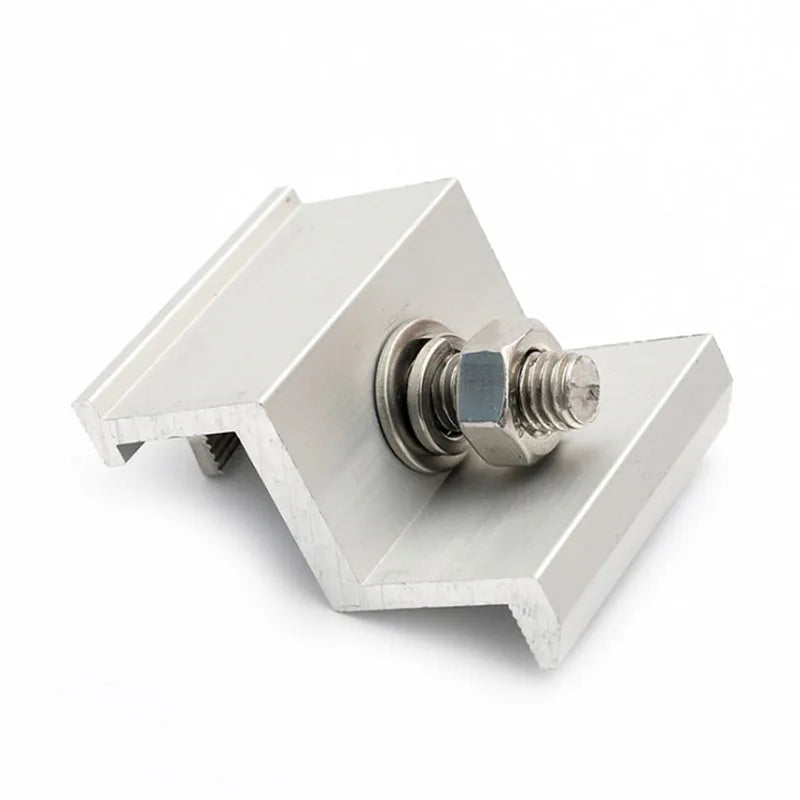 Rooftop Aluminium Solar Panel Mounting PV Mount Bracket Mid END Solar Clamp