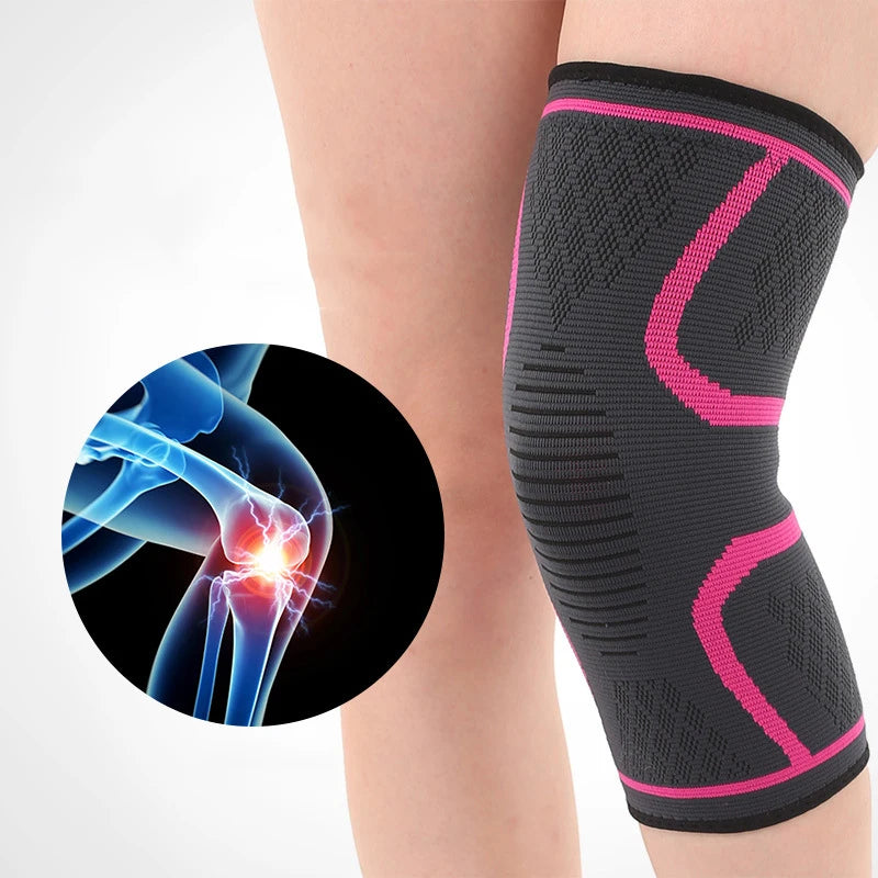 Double-ribbed Anti-slip Elastic Warm Nylon Knitted Protective Gear Outdoor Cycling and Hiking Protective Gear Sports Knee Brace
