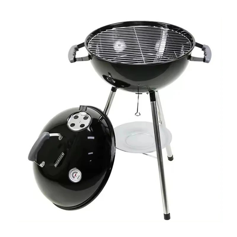 Portable Enameled Outdoor Over Sized Charcoal Roast Grill Multiple Round BBQ Charcoal Grill Carbon Oven