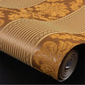 High Quality Classic Brown Damask Design Suede Wall Paper Royal Non-Woven Wallpaper Modern Floral Room Decoration Household Use