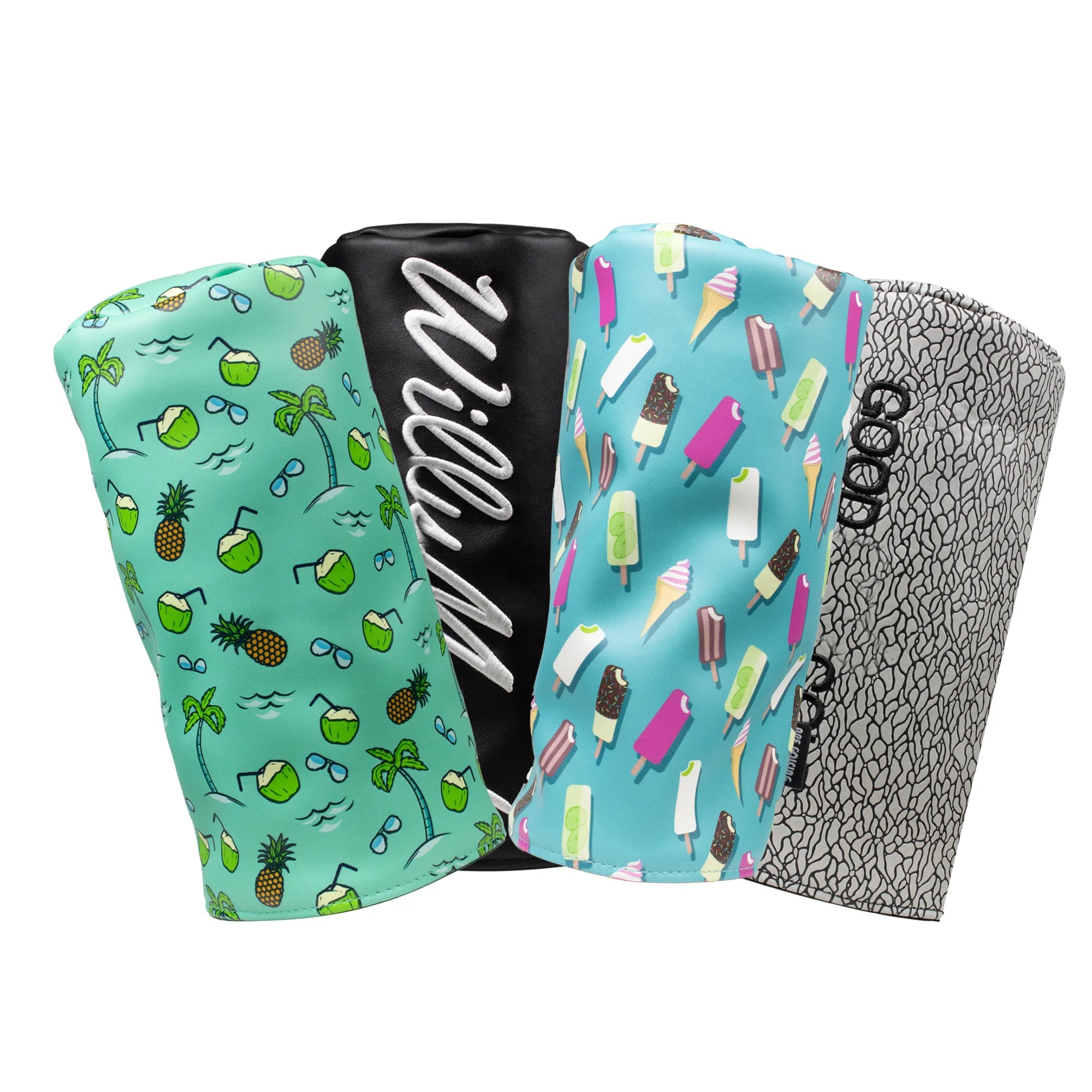 Yopral Golf White Polyester Waterproof Embroidery Digital Printing Custom Barrel Driver Headcover