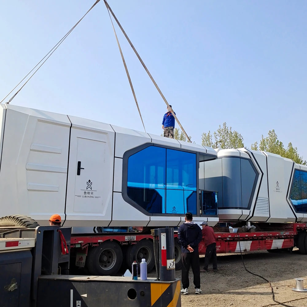 3 bedroom house prefab house prefabricated homes / luxury apple cabin house / mobile houses with bathroom