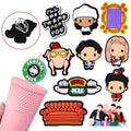 Pvc Straw Toppers Charms Friend Theme TV Straw Toppers Charms